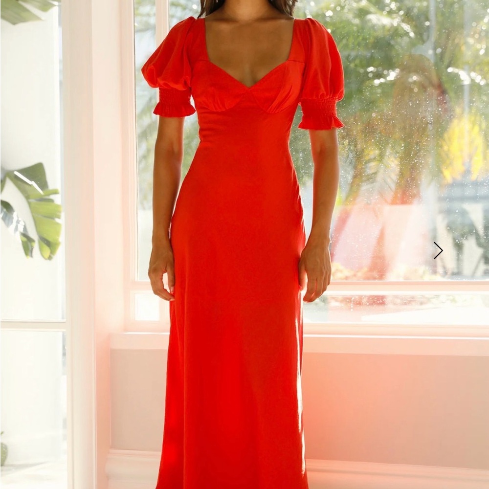 Hello Molly Vibrant Red Maxi Dress